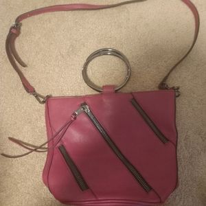 JOES Pink Leather Crossbody Bag